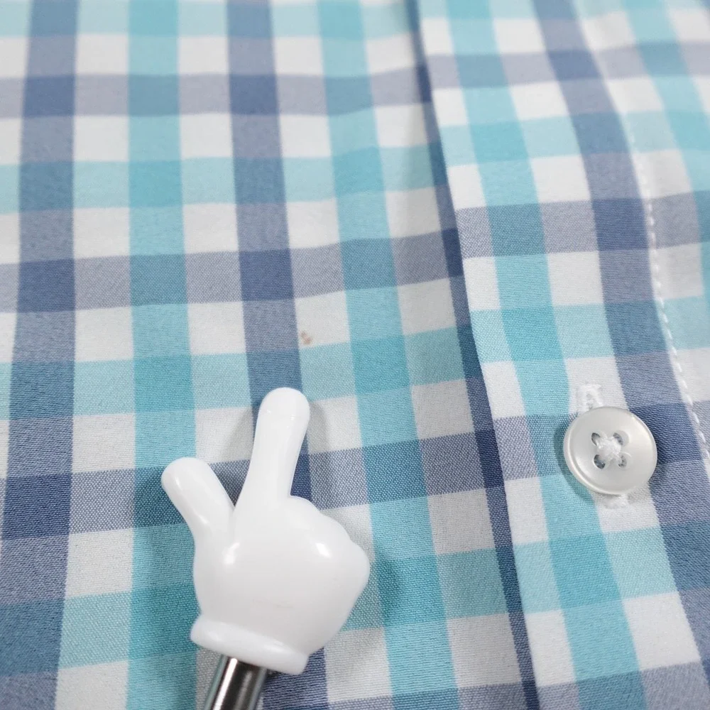 Mizzen+Main Shirt Mens Medium Plaid Leeward Trim Fit Button Down Summer Casual‎ - Picture 5 of 9